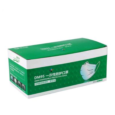 China Recycled Materials Packaging Box Factory Customize China Factory Custom Printing Disposable Kids Adult Face Mask Box Cheap for sale