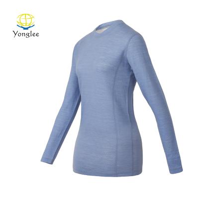 China Autumn Merino Wool Base Layer Comfortable Supplier Customized Breathable Professional Women for sale