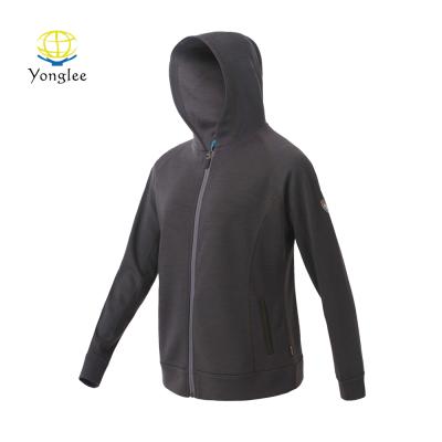 China Simple Women's Terry Merino Wool Hoody With Long Wrapped Zipper QUICK DRY for sale