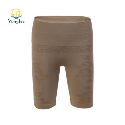 China Breathable Premium Quality Flora Jacquard Womens Seamless Shapewear High Rise Panties for sale