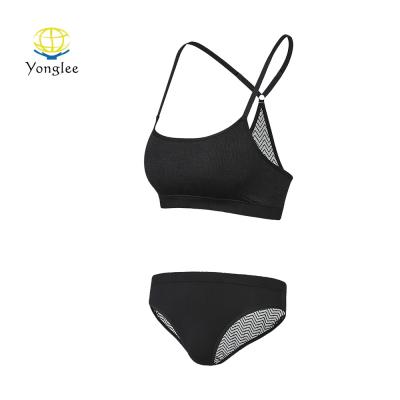 China Custom Seamless Seamless Logo Sportswear Quick Dry Running Lace Bra Set for sale