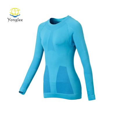 China Fashionable Women Thermal Sleeved Seamless Slim Fit Base Layer Long for sale