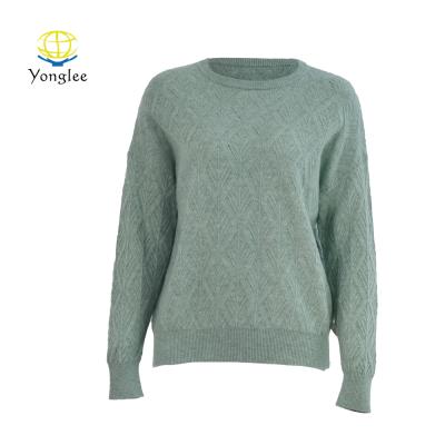 China Good Quality Breathable Women's Long Sleeve Soft O-Neck Blouse Cashmere Sweater for sale