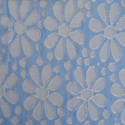 China Chic two tone floral stretch nylon / spandex raschel lace fabric for apparel for sale