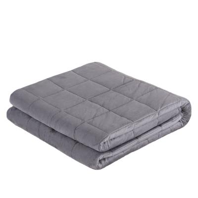 China Relieve Insomnia And Anxiety Amethyst Crystal Glass Beads Heavy Weight Adult Weighted Blanket for sale