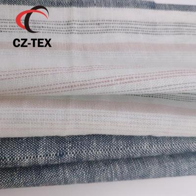 China New Pill Anti Scratch Rayon Clothing Fabric Linen Yarn Dyed 195GSM for sale