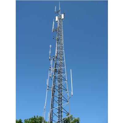 China Four Legged Radio Telecom Angular Lattice Steel Tower Hot Dip Galvanization for sale