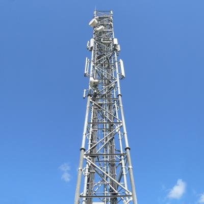 China 45 Self-support Galvanized Steel Mast Structure BTS Communication Lattice Tower zu verkaufen