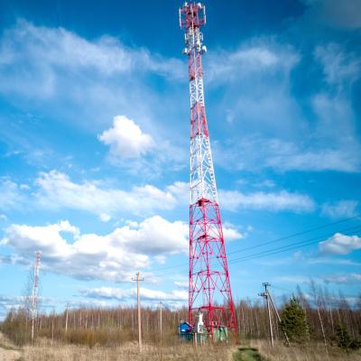 China Galvanized Steel Structure Lattice Mast BTS Communication Tower 50m Tall zu verkaufen