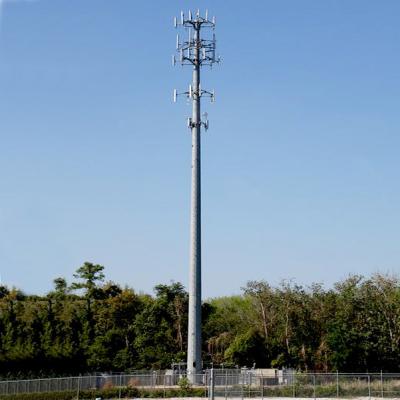 China 15m 3 Platform Steel Tubular Pole CDMA Galvanized Steel Towers for sale