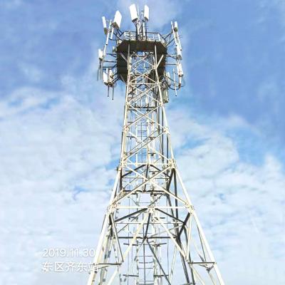 China 30m 60m Angular Lattice Steel Towers Hot Dip Guyed Lattice Tower for sale