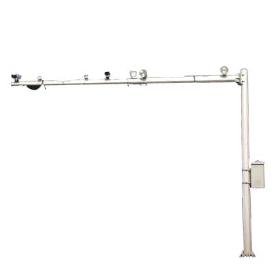 China 7 Shape Single Arm CCTV Camera Poles Gantry Frame 15m Q235 Steel for sale