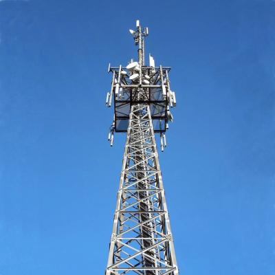 China 3 Legs Galvanized Tubular Steel Tube Telecommunication Tower for sale