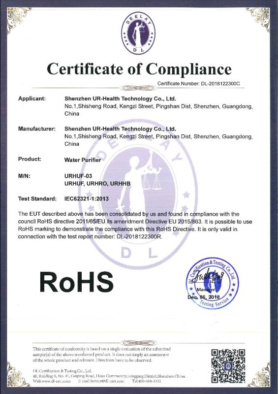 RoHS - Shenzhen Ur-Health Technology Co., Ltd.