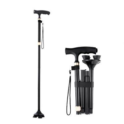 China Professional Plastic Design Walking Stick (with LED Light) for Older Folding Supports Cane Folding Canes for sale