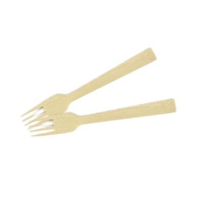 China Fashionable Hot Selling Bamboo Tableware In China Wholesale Disposable Bamboo Fork Eco Friendly Biodegradable Takeaway Bamboo Fork for sale