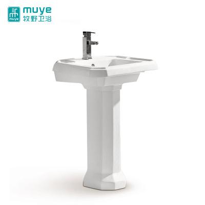 China Novelty Modern Bathroom Sink Modern Self Cleaning Gloss Ceramic High End Freestanding Wash Basin for sale