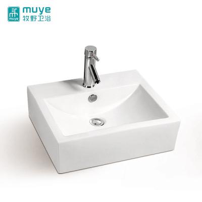 China Good countertop china ware manufacturer countertop single-hole eco-friendly china sanitary ware counter basin for sale