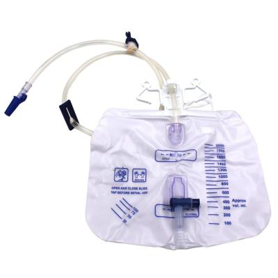 China Adult 1500ml 2000ml Luxury Urine Bag Disposable Medical Grade PVC for sale