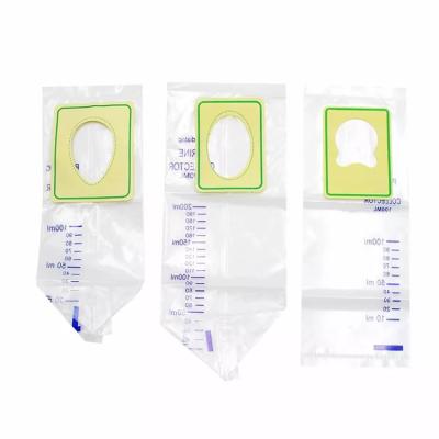 China Medizinische Urin-Kollektor-Tasche PVCs pädiatrische Urinbeutel-200ml pädiatrische zu verkaufen