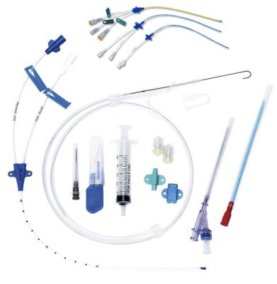 Китай CE CVC Центральный венозный катетер 16FR Двойной люмен Cvc Центральный катетер простой комплект продается