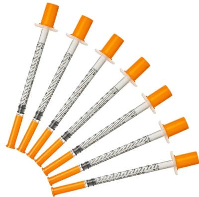 China CE Approved Medical Disposable Safety 0.5ml 31G Single Use Insulin Syringe with Needle Professional Made for sale