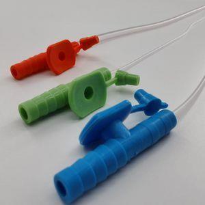 China CE approved medical disposable suction catheter with T type connector color code suction tube for sale