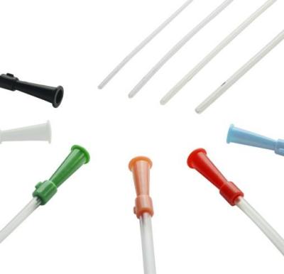 China Nelaton catheter F5-F24 various size for women and men PVC urinary tube Standard Nelaton Catheter With Normal Eyes for sale