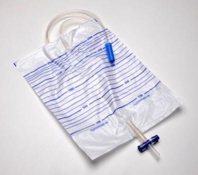 China 750ml 1500ml 2000ml PVC film T-tap Outlet Disposable Medical Urology Urine Drainage Bag with anti-reflux valve for sale