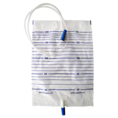 China 2000ml PVC Adult Urine Collection Bag Disposable Urine Bag for sale