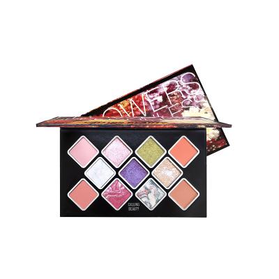 China 2021 Waterproof Waterproof Eyeshadow Palette Double Dye Blush Full Of Style Shadow Charming Variety And Wonderful Eye Makeup for sale