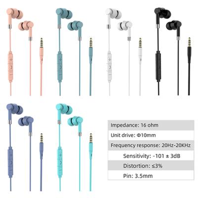 China In-ear 3.5 mm Sports Stereo Music Sound Canceling Jack Wired Headphones Headset Earphone With Microphone For Mobile Accessories for sale