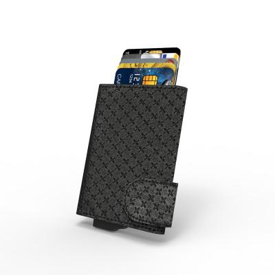 China Luxury Business Metal Credit Card Slim Aluminum Anti Theft Holder Anti Theft RFID Branded Wallet for sale