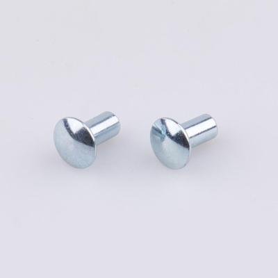 China Steel Blue Zinc Plating Mushroom Head Semi Tubular Steel Rivet for sale