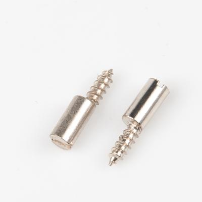 China Cheese Carbon Steel Ni Plated Slotted Cheese Long Head Eccentric Furniture Screw for sale