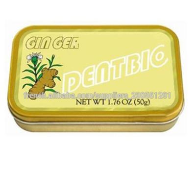 China Orange Flavor Sugar Free Mixed Xylitol Ginger Tin Box Amazing Taste Mints Candy for sale