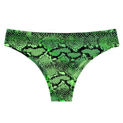 China Sexy Breathable Ice Silk Leopard Panties Antibacterial Women's Underwear for sale