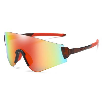 China PC new outdoor sports shine color glass outdoor cycling frameless sunglasses for sale