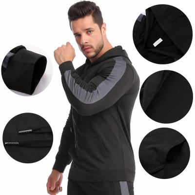 China Breathable Europe and the United States winter new with velvet outdoor leisure fitness movement fleece men running hooded sportswear for sale