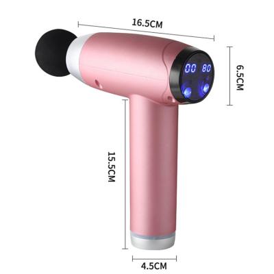 China 6 Speed ​​Adjust Percussion Handheld High Intensity LCD Vibration 20 Speed ​​Levels Deep Settings Muscle Fascia Tissue Massage Gun With Carry Case for sale