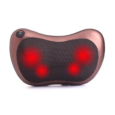 China Head Electric Bearing Kneading Full Body Therapy Cushion Muscle Pain Relief Vibration Massage Thermal Pillow Neck Heated Heater for sale