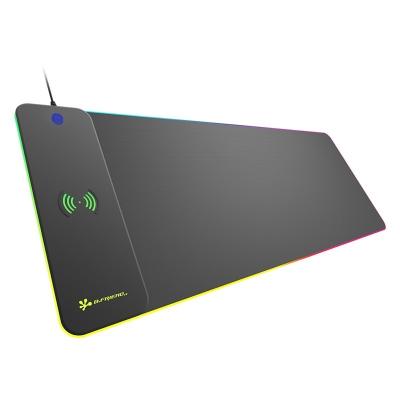 China Radiation Protection Extended Large XXL Logo Custom Micro Woven Fabric Glowing Lighting RGB LED Gaming Mouse Pad for sale