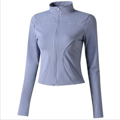 China Sweat-Wicking Wholesale Supplier New Design Women's Fitted Sports Training Tops Breathable Zipper Yoga Jacket for sale