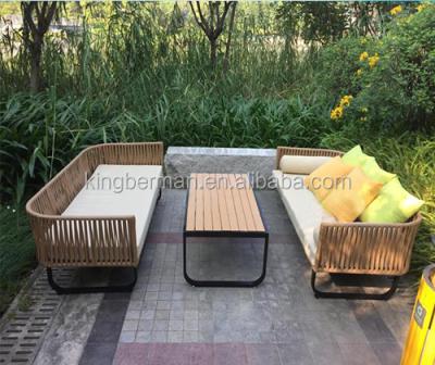 China 2016 Latest Design Modern Outdoor Wicker Sofa Set Liesure Garden Sofa Set Aluminum Sofa Set for sale