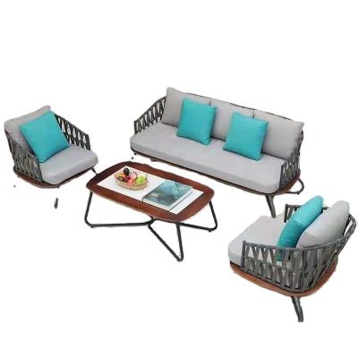 China Modern Popular Luxury Rope Sofa Sets Garden Sofa Rope Outdoor Furniture for sale