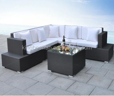 China Modern Anti-UV Outdoor Wicker Sofa Set Sectional Leisure Sofa Garden Sofa Sets for sale