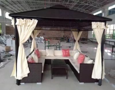 China Modern Outdoor Stackable Rattan Canopy Outdoor Rattan Furniture Patio Wicker Furniture for sale