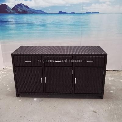 China Modern Outdoor Rattan Restaurant Drawer Storage Multi Compartment Box for sale