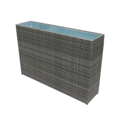 China Modern Garden Sets Outdoor Rattan Flower Pot Rectangle Garden Planter for sale