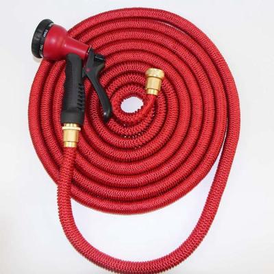 China Amazon Adjustable 50FT Triple Layer Hot Water Hose Expandable Magic Hose Reel With Brass Fitting for sale